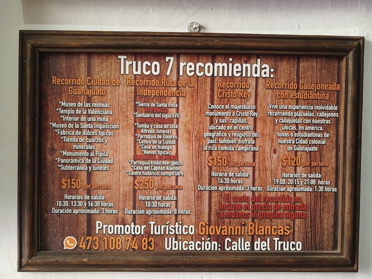 Truco 7 Restaurant Menu - Image 1
