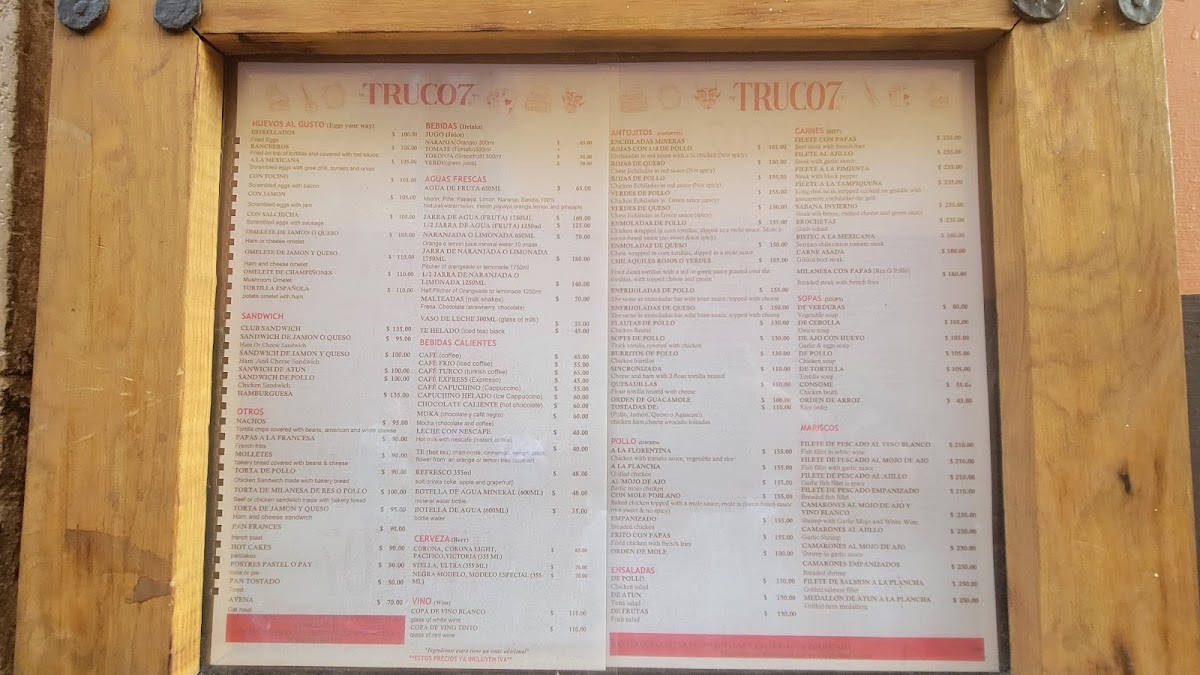 Truco 7 Restaurant Menu - Image 6